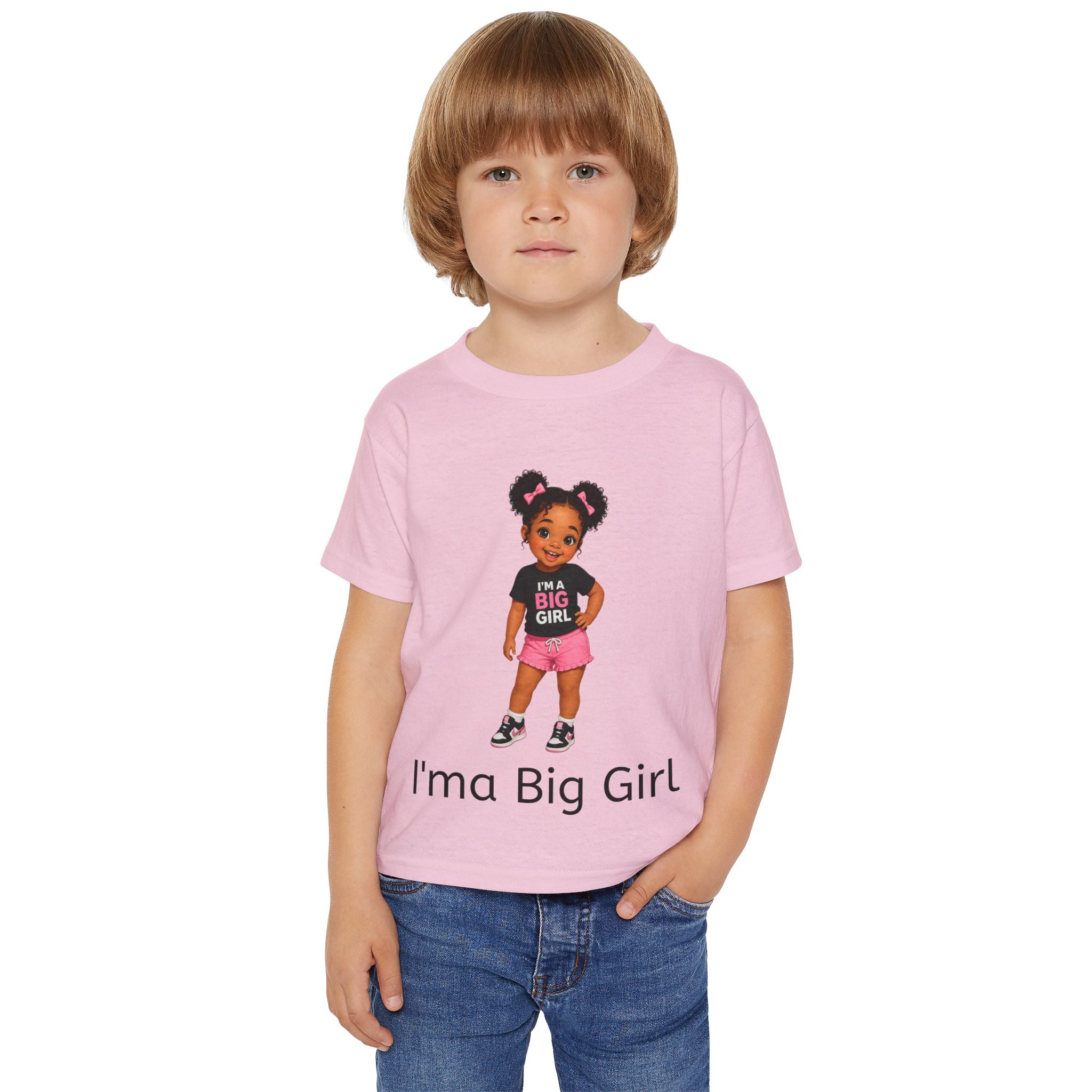 Toddler T‑Shirt — "I'ma Big Girl" Cute Plus-Size Pride Graphic Tee for Toddlers
