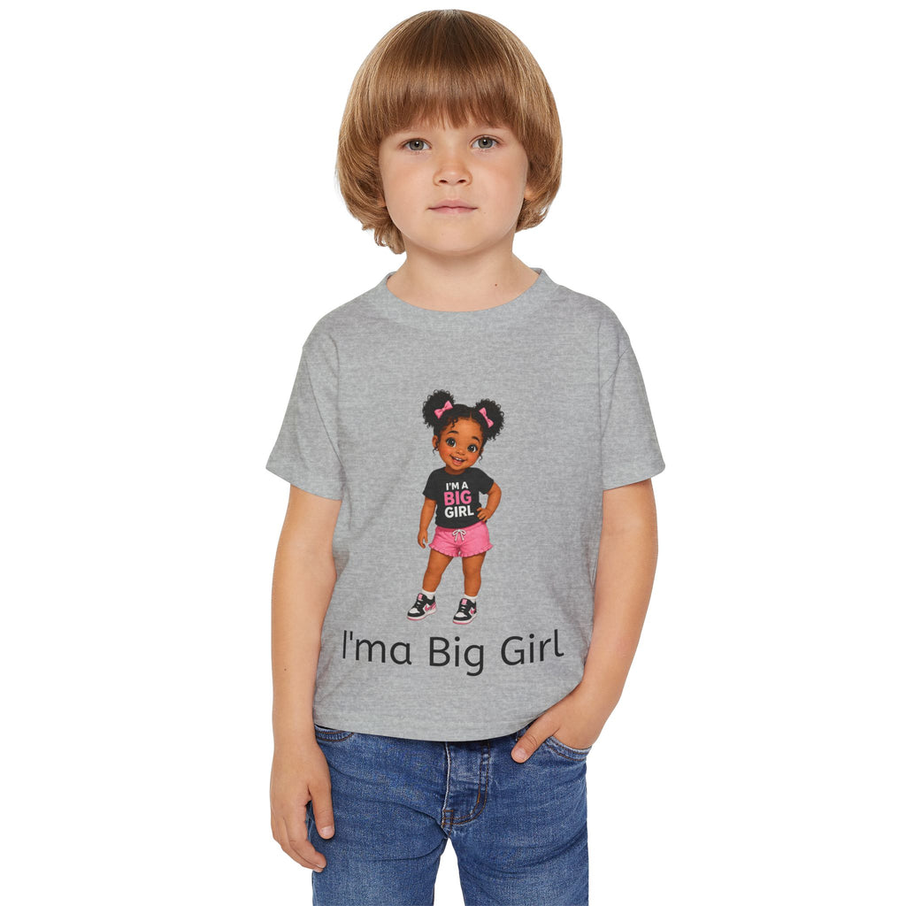 Toddler T‑Shirt — "I'ma Big Girl" Cute Plus-Size Pride Graphic Tee for Toddlers