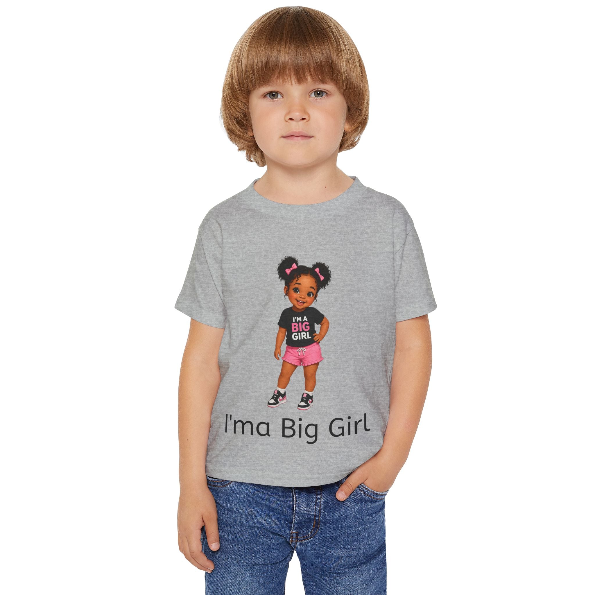 Toddler T‑Shirt — "I'ma Big Girl" Cute Plus-Size Pride Graphic Tee for Toddlers