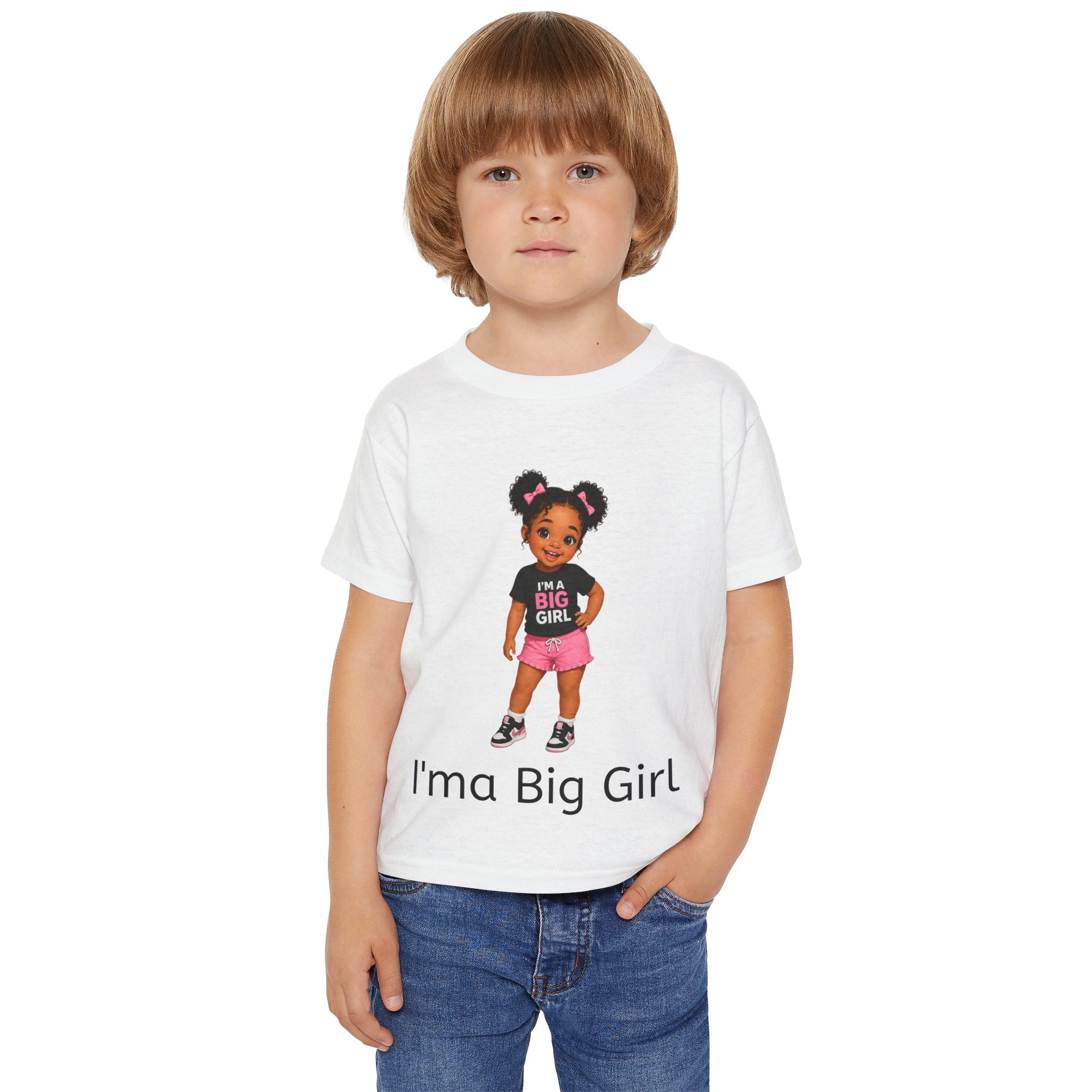 Toddler T‑Shirt — "I'ma Big Girl" Cute Plus-Size Pride Graphic Tee for Toddlers