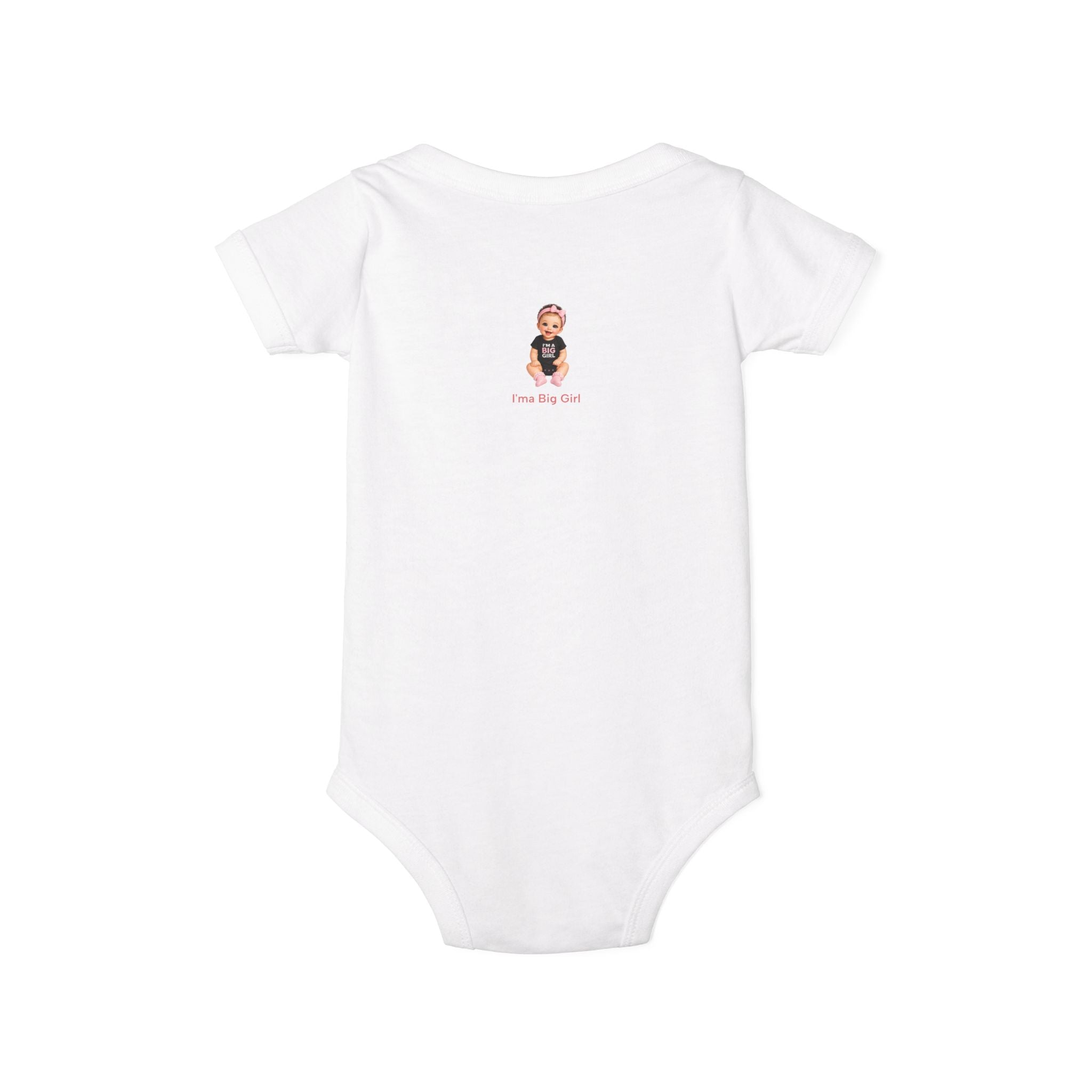 Baby One-Piece Bodysuit — Cute Cartoon Baby with "Big Girls Don't Cry" Text