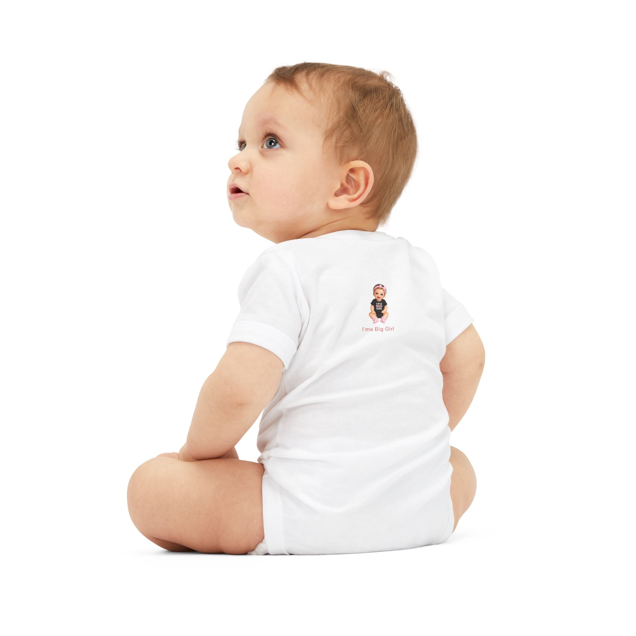 Baby One-Piece Bodysuit — Cute Cartoon Baby with "Big Girls Don't Cry" Text