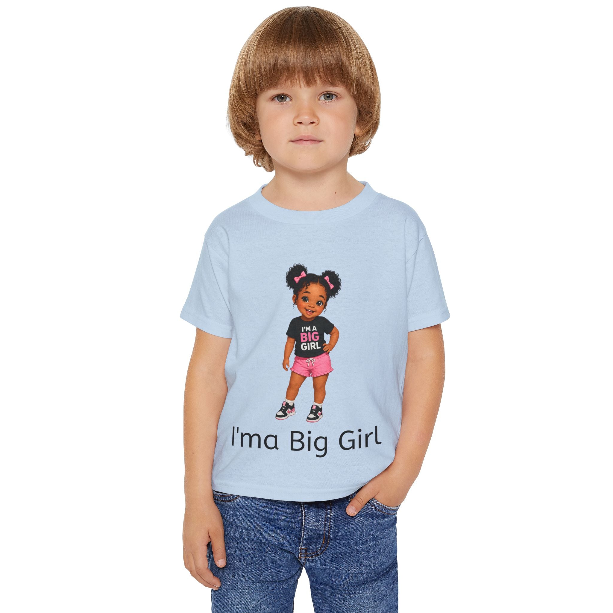 Toddler T‑Shirt — "I'ma Big Girl" Cute Plus-Size Pride Graphic Tee for Toddlers