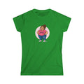 Women's Tee — Cute Plus-Size Character 'Love My Curves' Graphic Shirt