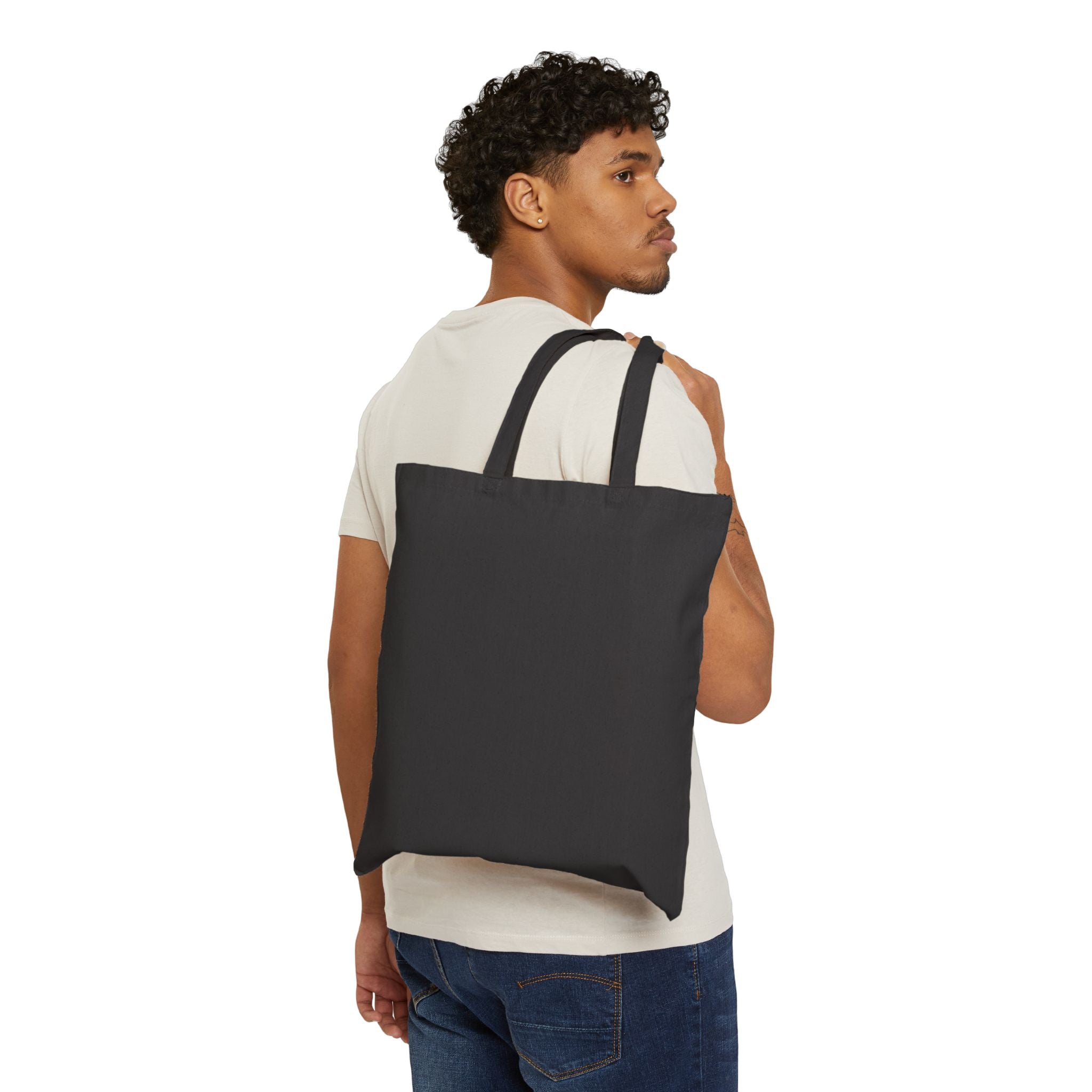 Cotton Tote Bag - "Big Girls Love Shopping" Canvas Market Tote
