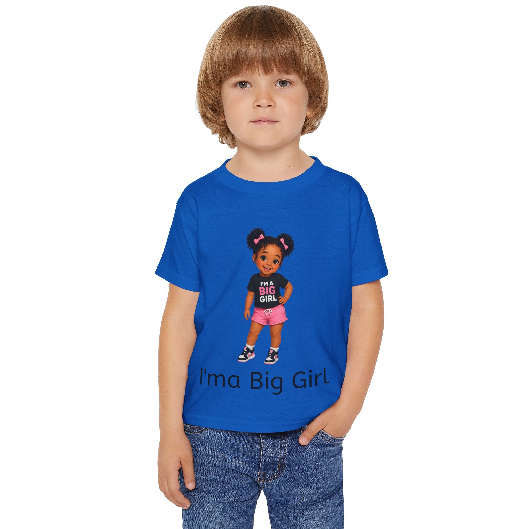 Toddler T‑Shirt — "I'ma Big Girl" Cute Plus-Size Pride Graphic Tee for Toddlers